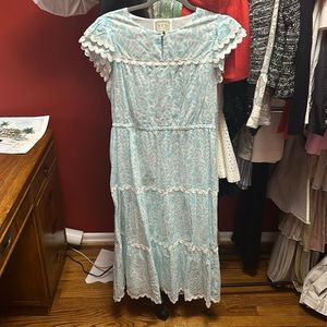 Ric Rac Flutter Sleeve Midi/Maxi Dress